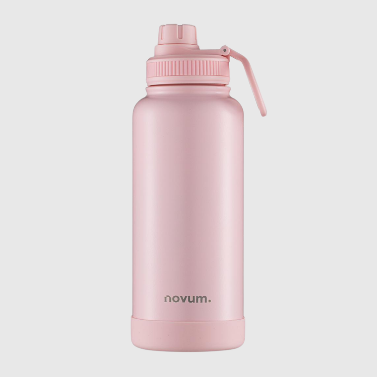 TERMO DEPORTIVO 32 OZ/ 950 ML ROSADO PASTEL CON BASE SILICONA