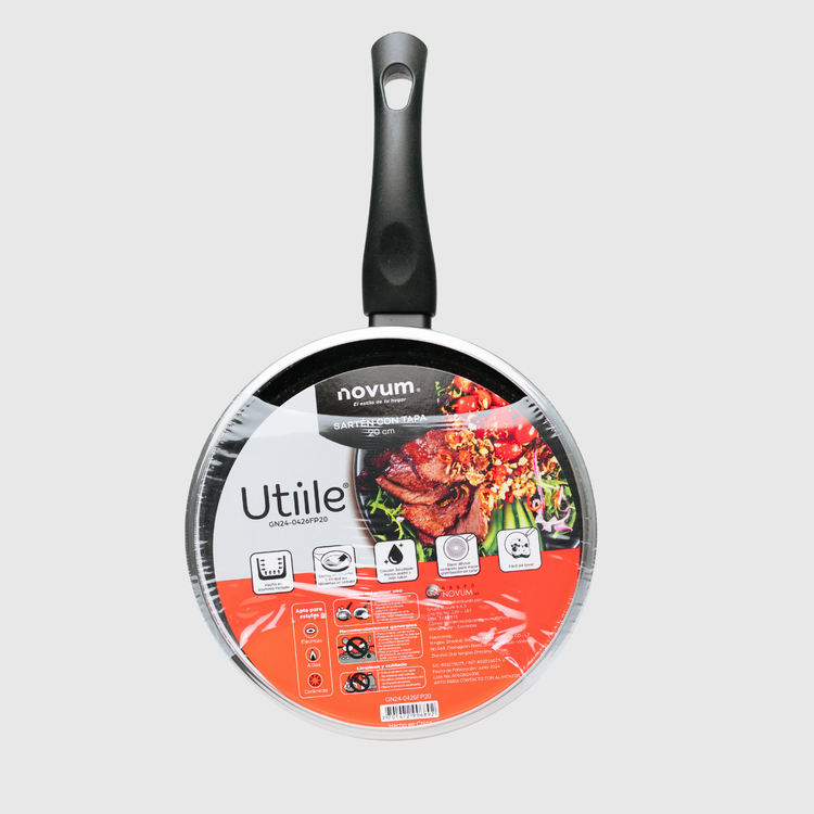 SARTEN UTIILE CON TAPA 20 CM