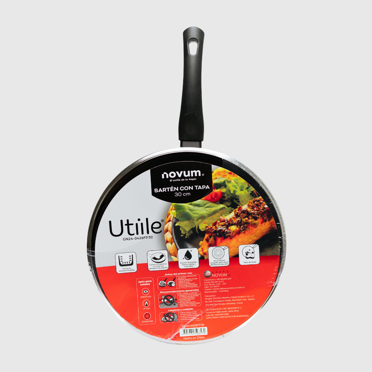 SARTEN UTIILE CON TAPA 24 CM