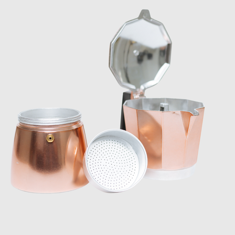 CAFETERA ORO ROSA 9TZ