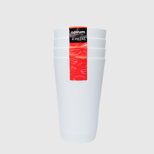 SET X 4 VASOS (420 ML) BLANCO