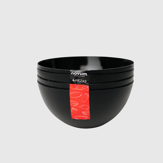 SET X 4 BOWLS REDONDOS (700 ML) NEGRO