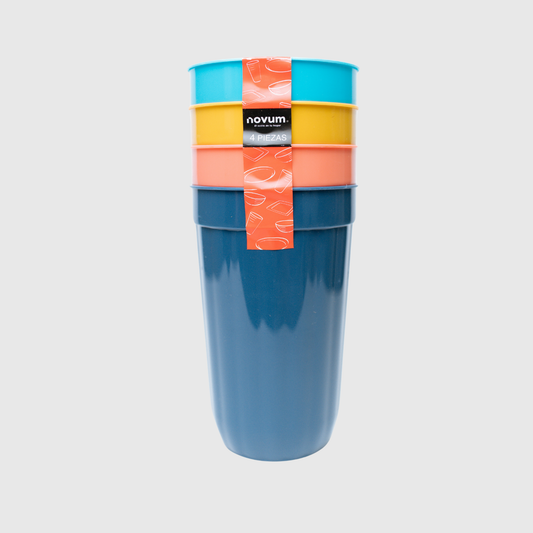 SET X 4 VASOS (830 ML) MULTICOLOR