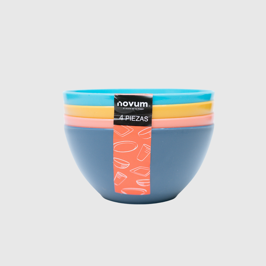 SET X 4 BOWLS (400 ML) MULTICOLOR