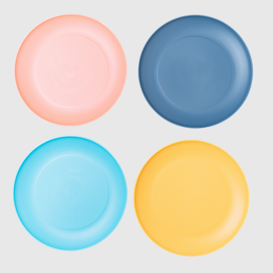 SET X 4 PLATOS REDONDOS (20 CM) MULTICOLOR