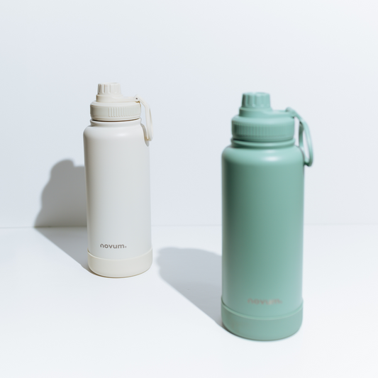 TERMO DEPORTIVO 32 OZ/ 950 ML MARFIL CON BASE SILICONA