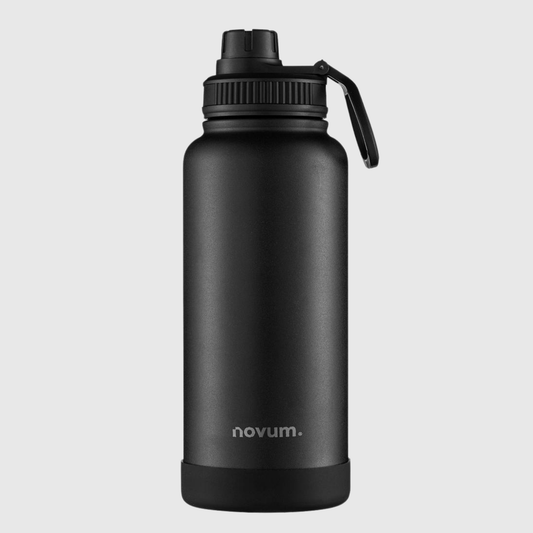 TERMO DEPORTIVO 32 OZ/ 950 ML NEGRO CON BASE SILICONA