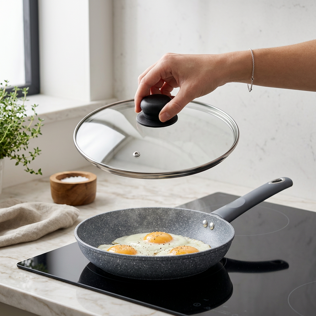 Tapa de vidrio templado de 24 cm para sartén