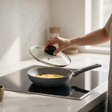 Tapa de vidrio templado de 18 cm para sartén
