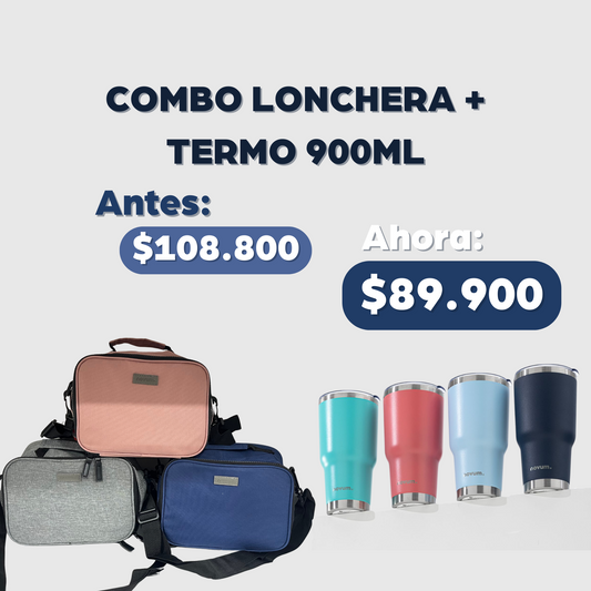 COMBO LONCHERA TERMICA + TERMO 900ML